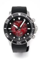 Tissot Chronograph Watch SEASTAR 1000 Red Rubber - T120.417.17.421.00